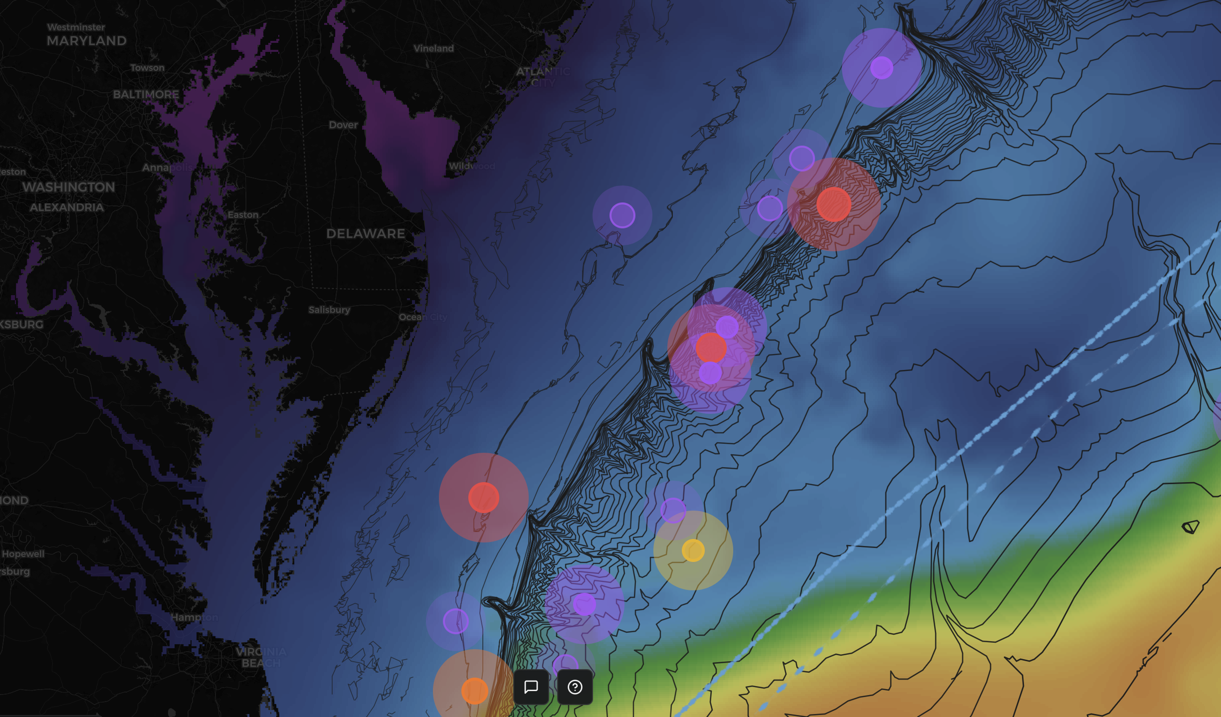 ABFI satellite data view showing sea surface temperature analysis